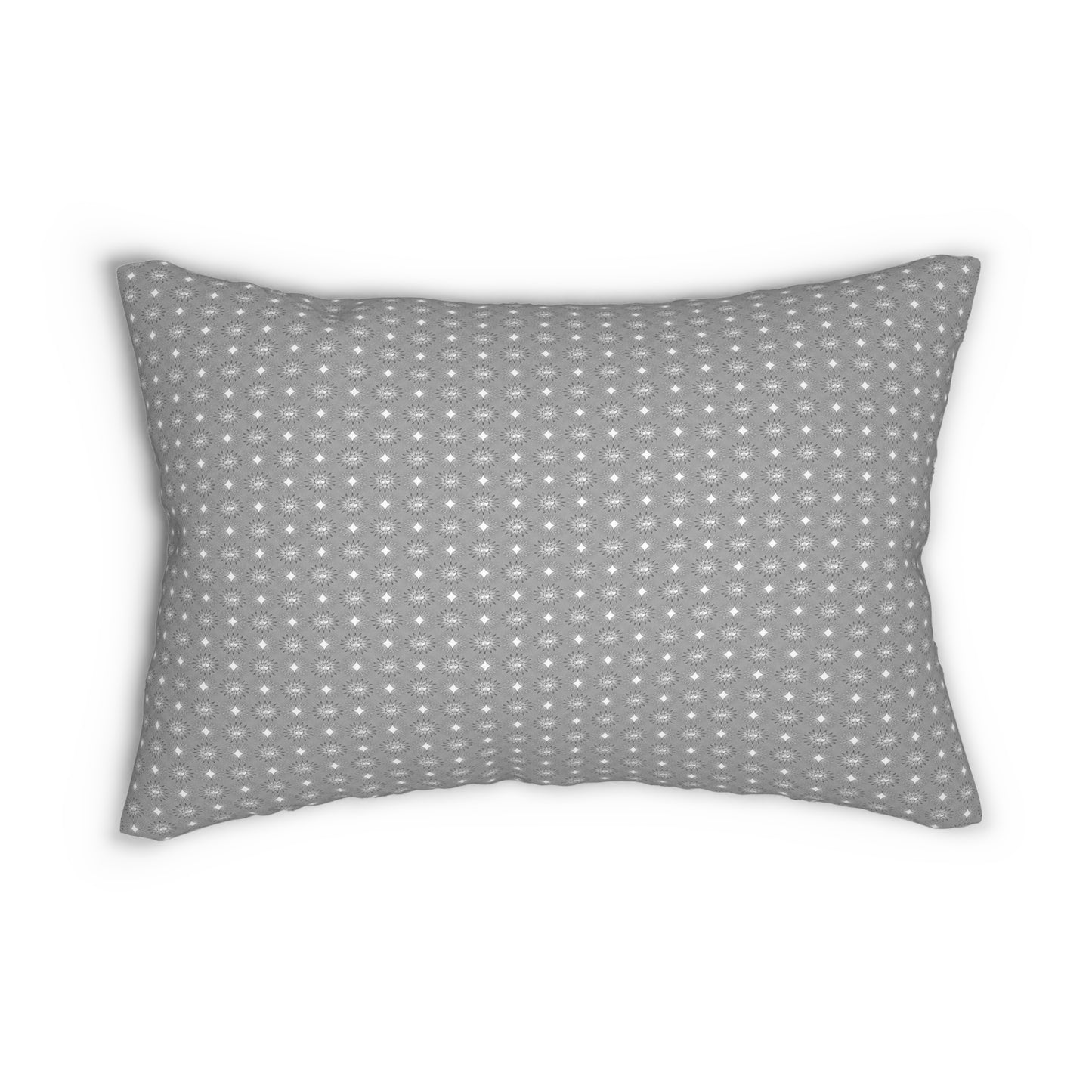 Desaturated Star-crossed Bodies Spun Polyester Lumbar Pillow, 20" x 14"