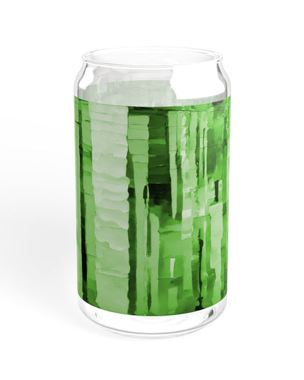 Striped Mint Pastels Sipper Glass, 16oz