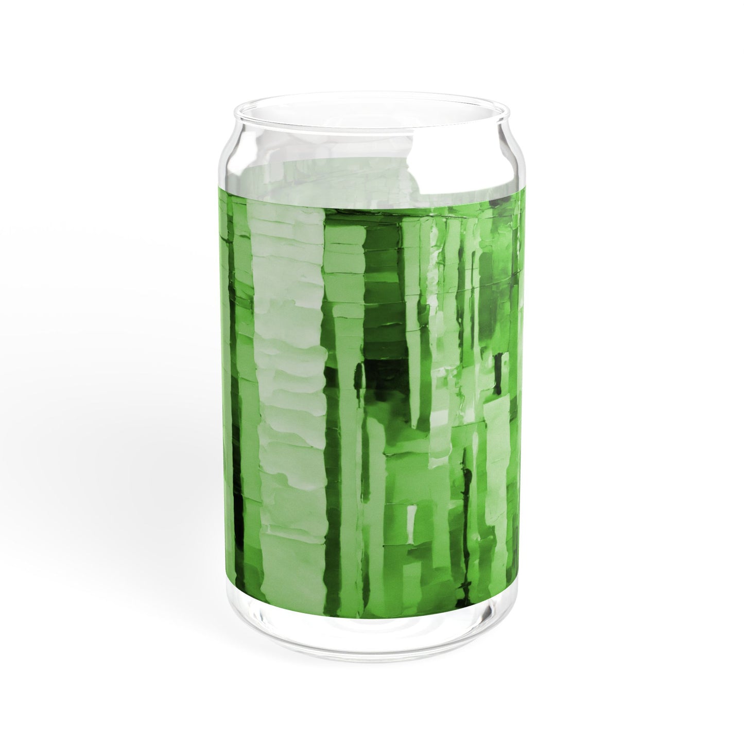 Striped Mint Pastels Sipper Glass, 16oz