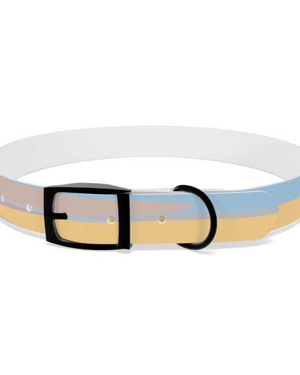 Pastel Baby Blue and Peach Patches Extra Large Dog Collar