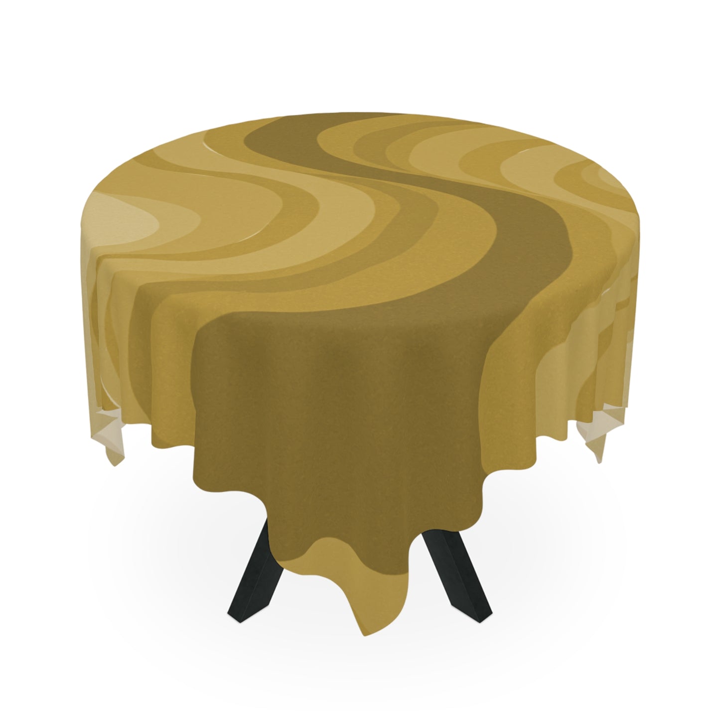 Brown Wavey Tablecloth, 55" x 55"