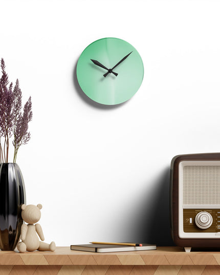 Mint Fade Acrylic Round Wall Clock, 8" x 8"