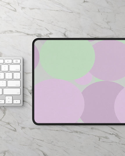 Pastel Lavender Purple and Soft Green Patches 9" x 7" Gaming Mouse Pad