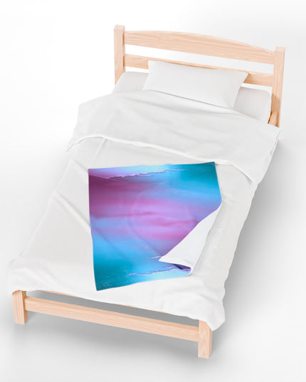 Wine Sea Blue Fog Velveteen Plush Blanket, 30" x 40"