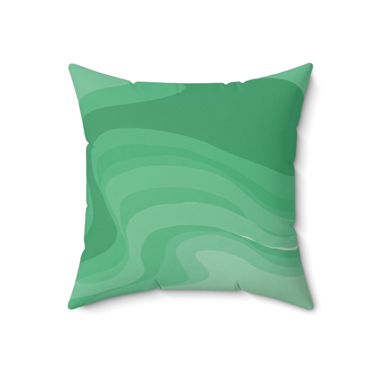 Mint Green Wavey 18" x 18" Faux Suede Square Pillow
