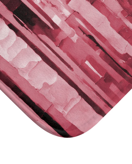 Striped Ruby Bath Mat, 24" x 17"