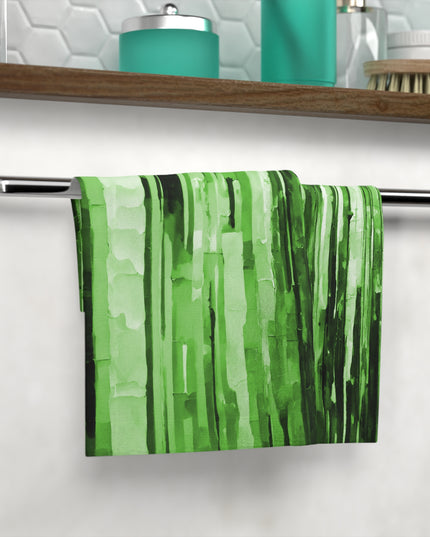 Striped Mint Pastel Face Towel, 13" x 13"
