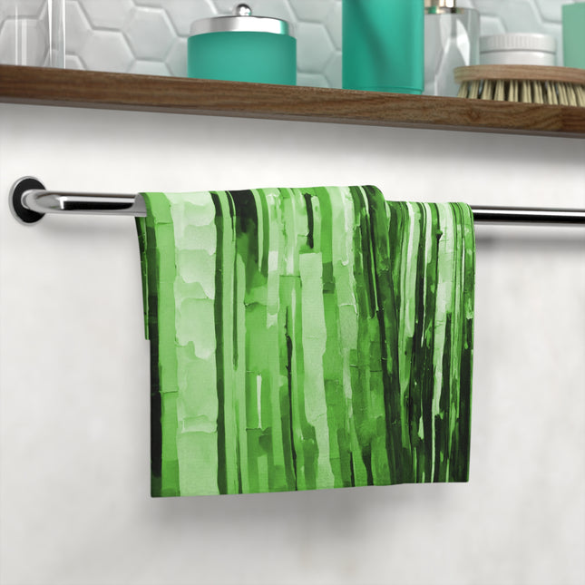 Striped Mint Pastel Face Towel, 13" x 13"