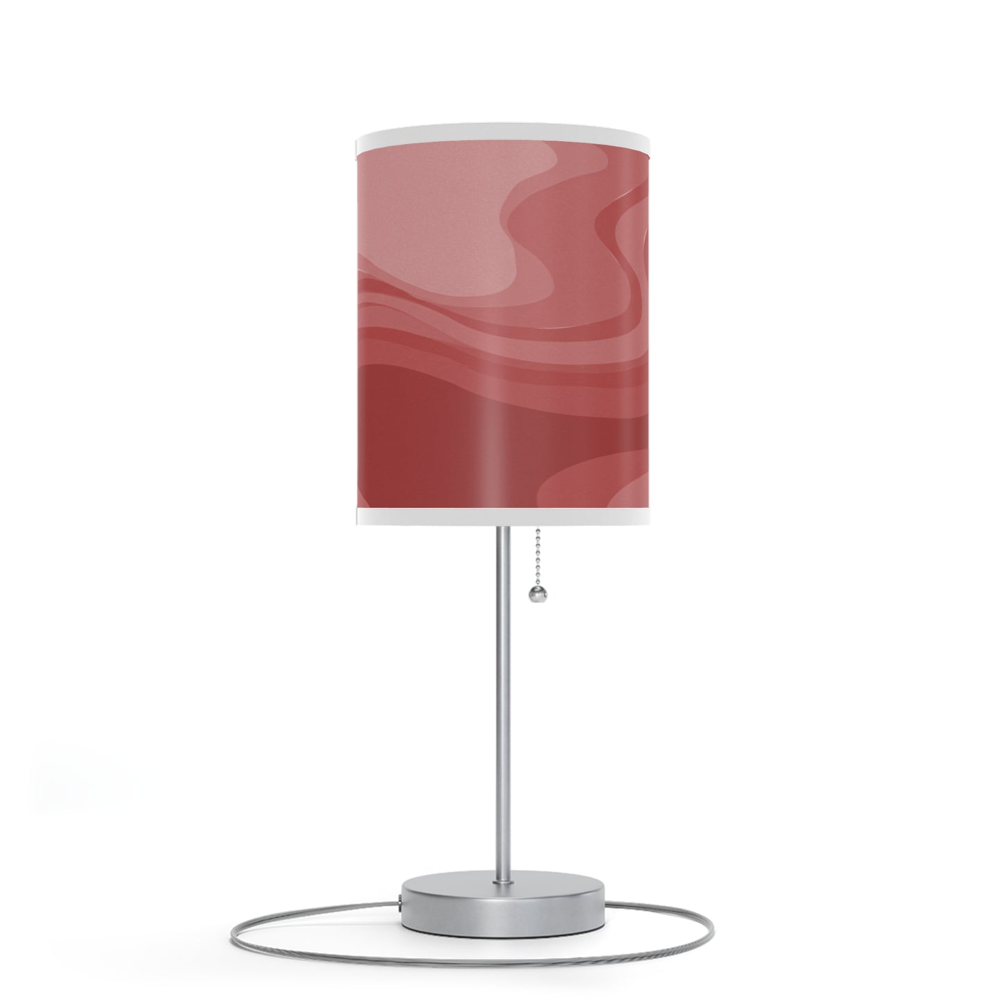 Power Red Wavey Table Lamp on a White or Silver Stand, US|CA plug