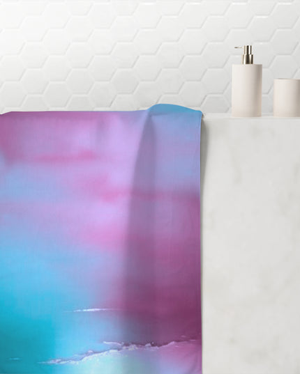 Wine Sea Blue Fog 30" x 60" Mink-Cotton Towel (50% polyester, 50% cotton)