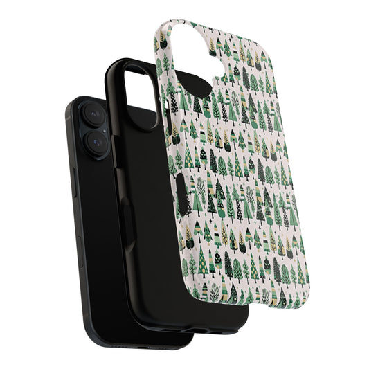 Mini Vintage Green Trees Iphone 16 Tough Magnetic Cases