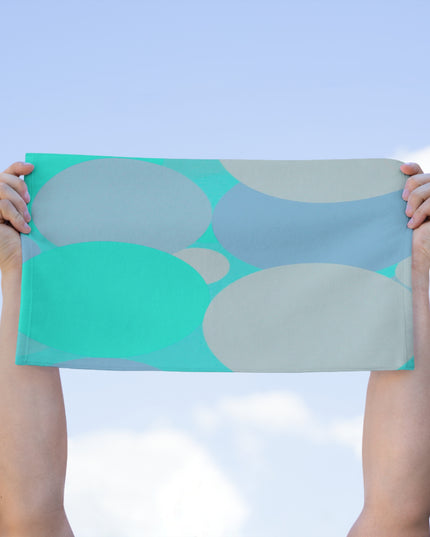 Pastel Tan and Tif Patches Rally Towel, 11" x 18"