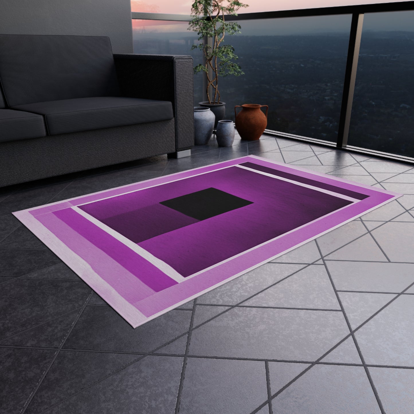 Magenta Shadow 48" x 72" Outdoor Rug