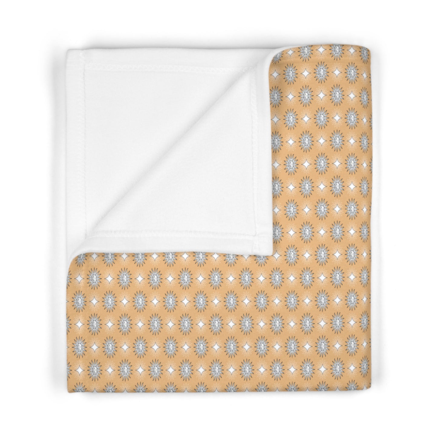 Tan Sunset Star-crossed Bodies Soft Fleece Baby Blanket, 30" x 40"