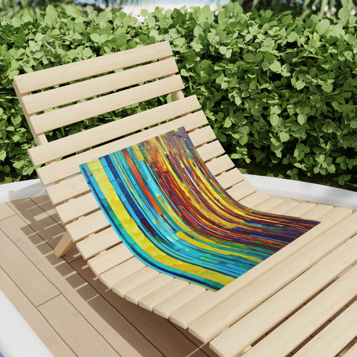 Striped Alpha Beach Towel, 18" x 27"