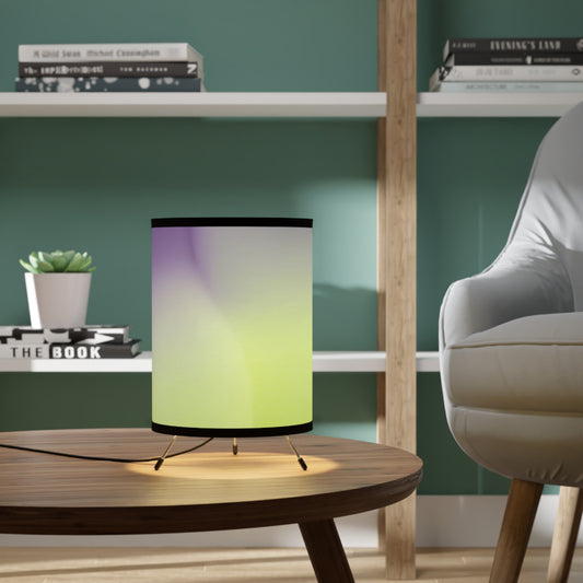 Purple Golden Fade Tripod Lamp with High-Res Printed Shade, US\CA plug