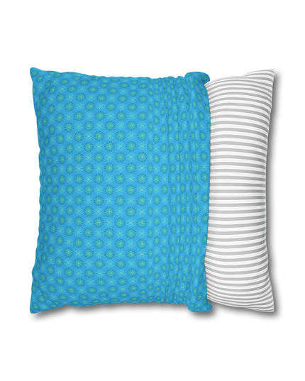 Light Blue Star-crossed Bodies Spun Polyester Square Pillowcase, 14" x 14"