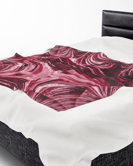 Uzi Spiral Ruby Velveteen Plush Blanket, 50" x 60"