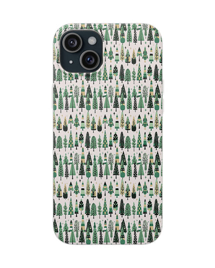 Mini Vintage Green Trees Iphone 15 Plus Flexi Case