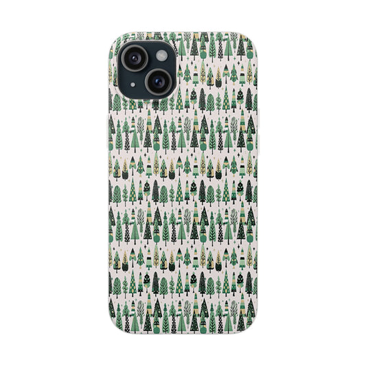Mini Vintage Green Trees Iphone 15 Plus Flexi Case