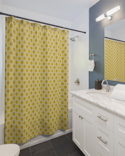 Lemongrass Star-crossed Bodies Shower Curtain, 71" x 74"