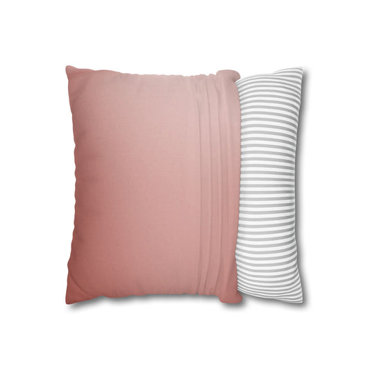 Rose Red Fade Spun Polyester Square Pillowcase, 14" x 14"