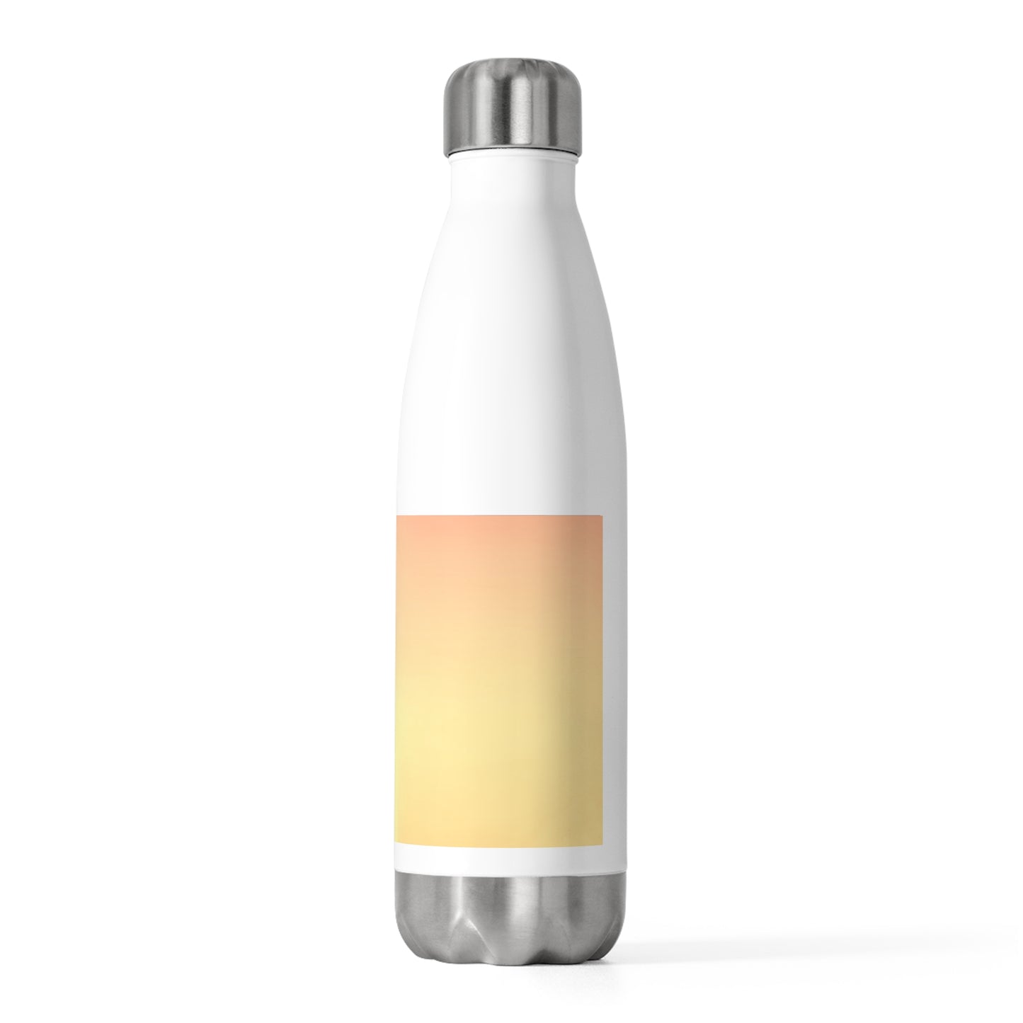 Hot Peach Fade 20oz Insulated White Water Bottle
