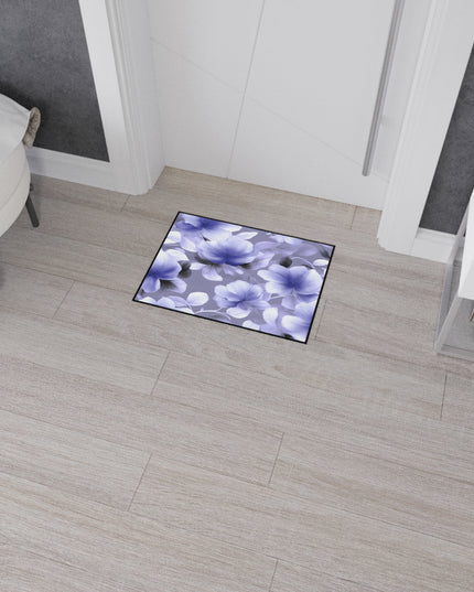 Indigo Blossom Floral Bunch Heavy Duty Floor Mat, 18" x 24"