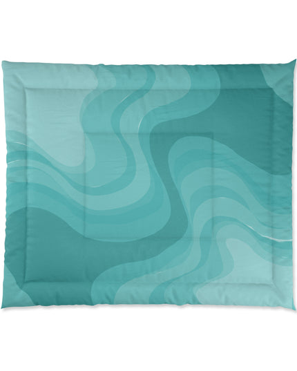 Tif Green Wavey 104" × 88" Comforter