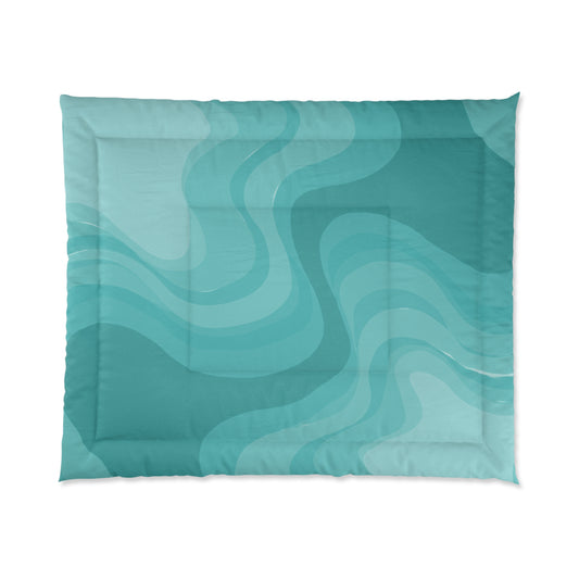 Tif Green Wavey 104" × 88" Comforter
