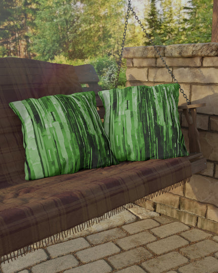 Striped Mint Pastel 20" x 20" Outdoor Pillow