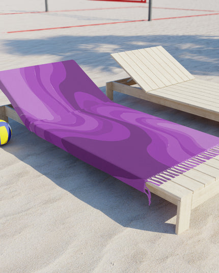 Wavey Purple Wavey 38" × 81" Boho Beach Cloth