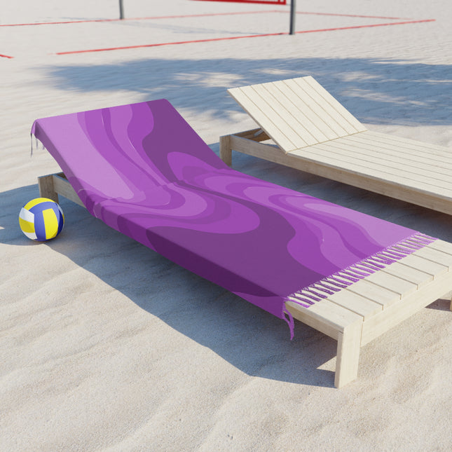 Wavey Purple Wavey 38" × 81" Boho Beach Cloth
