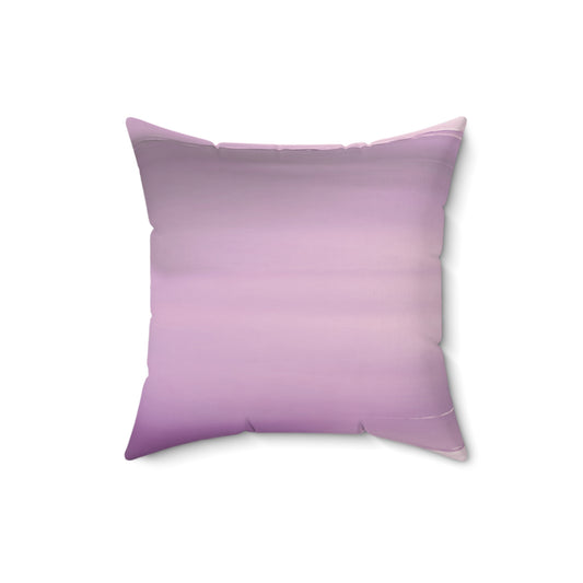 Dark Pink Sea Amethyst Fog 16" x 16" Faux Suede Square Pillow