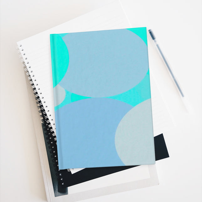 Pastel Tan and Tif Patches 5" x 7" Journal - 128 Ruled Line pages