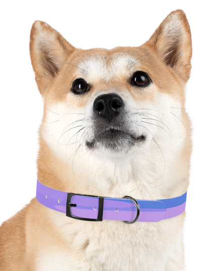 Pastel Purple Family Patches Medium Dog Collar