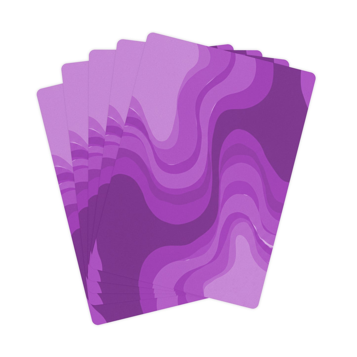 Wavey Purple Wavey Poker Cards