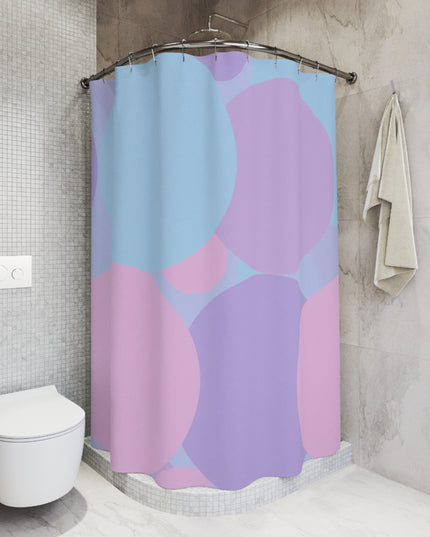Pastel Purple and Mauve Patches Shower Curtains, 71" x 74"