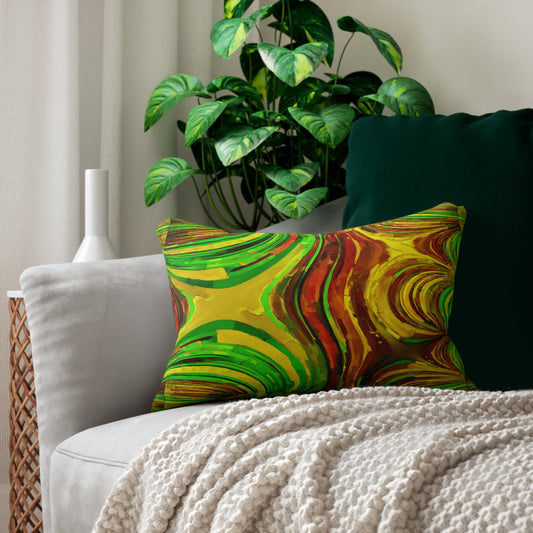 Uzi Spiral Beta Spun Polyester Lumbar Pillow, 20" x 14"