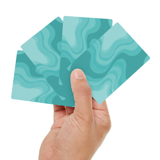 Tif Green Wavey Poker Cards
