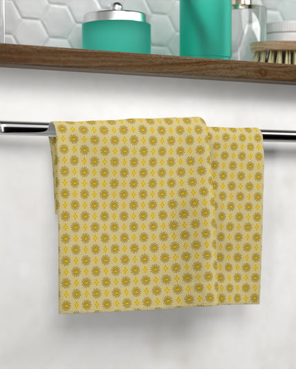 Lemongrass Star-crossed Bodies Face Towel, 13" x 13"