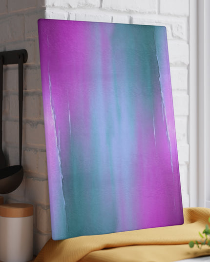 Dark Blue Green Sea Purple Fog 11" x 15" Glass Cutting Board