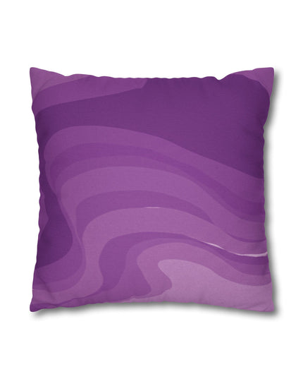 Wavey Purple Wavey Spun Polyester Square Pillowcase, 14" x 14"