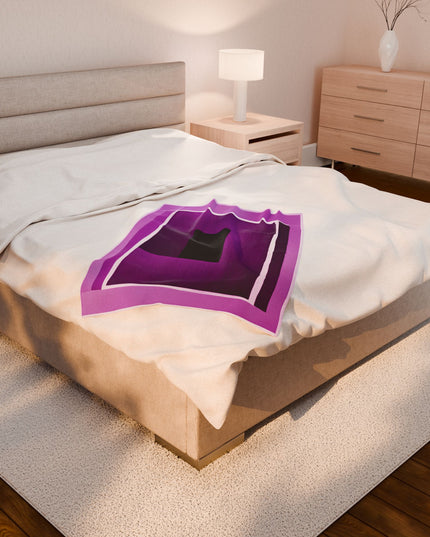 Magenta Shadow Velveteen Plush Blanket, 30" x 40"