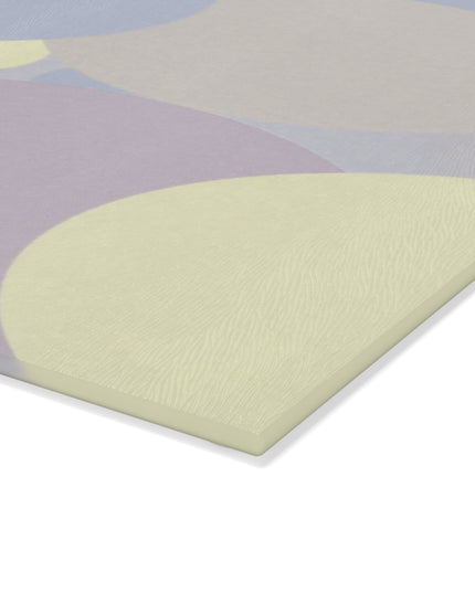 Pastel Soft Blue and Soft White Patches 8" x 11" Glass Cutting Board