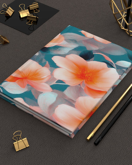 Orange Blossom Floral Bunch Hardcover Journal Matte with 150 lined pages, 5.75" x 8"