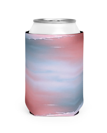 Gray Sea Pink Fog 12 oz Can Cooler Sleeve