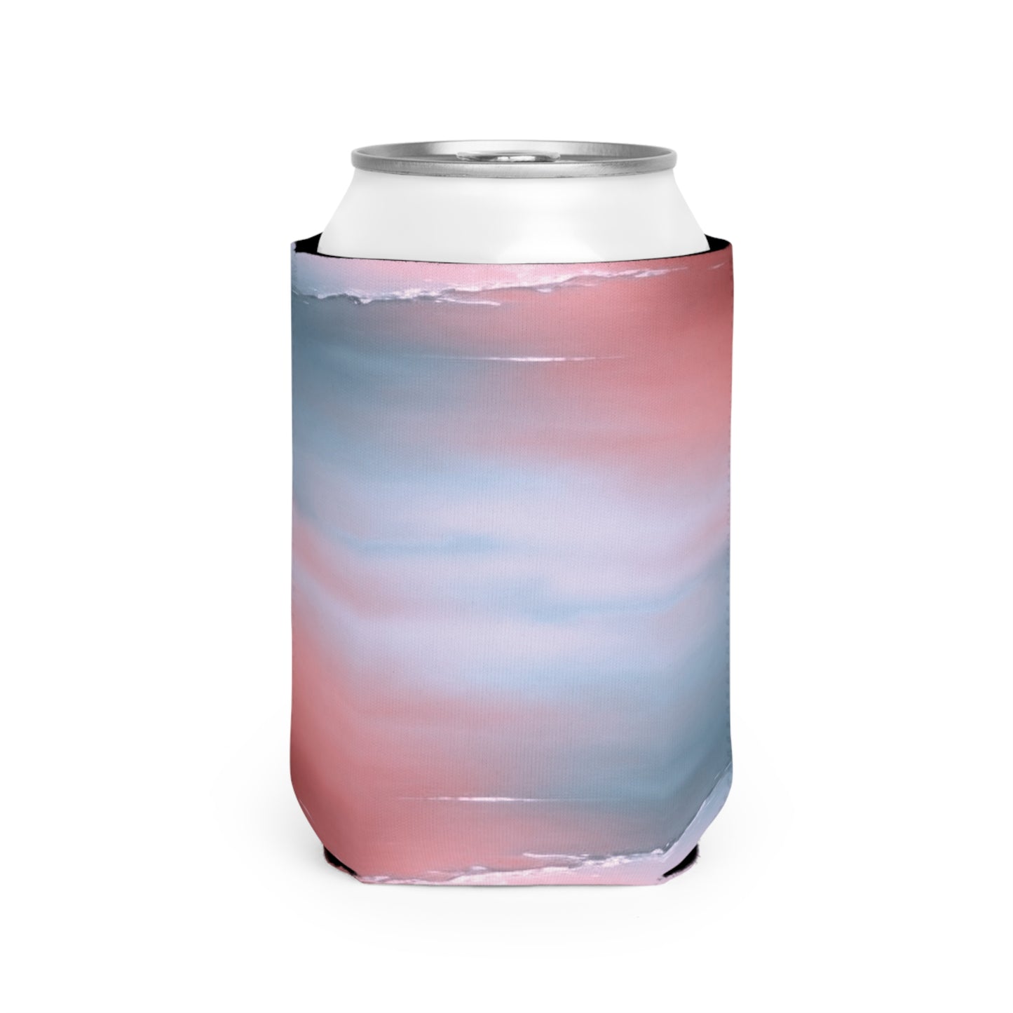Gray Sea Pink Fog 12 oz Can Cooler Sleeve