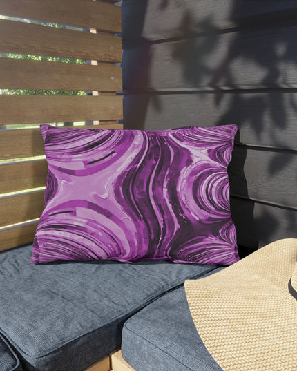 Uzi Spiral Powder Lavender 20" x 14" Outdoor Pillow