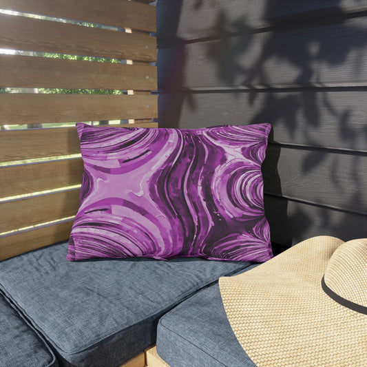 Uzi Spiral Powder Lavender 20" x 14" Outdoor Pillow